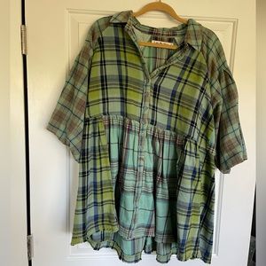 NWOT Free People flannel top